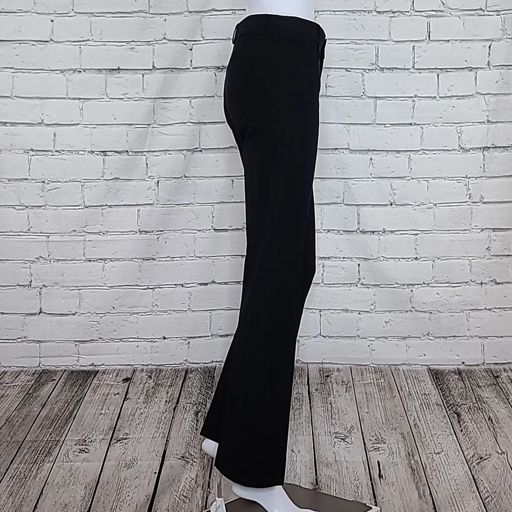 Banana Republic Classic Mid-Rise Straight Leg Flat Front Sloan Trouser in Black